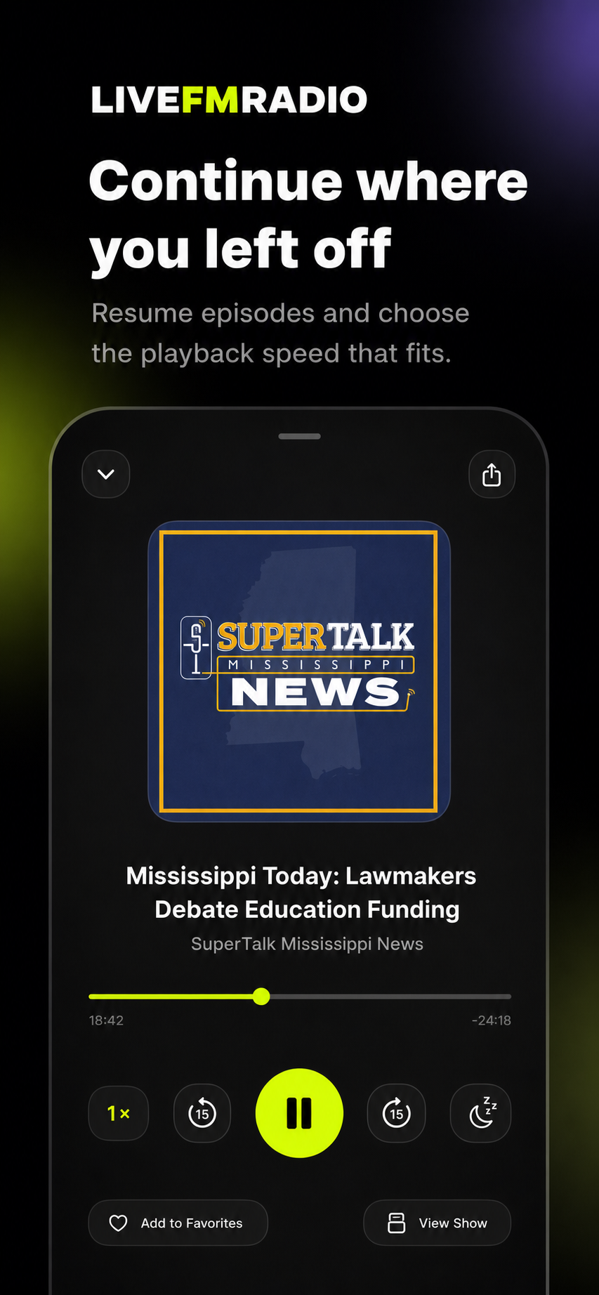 Podcast episode player